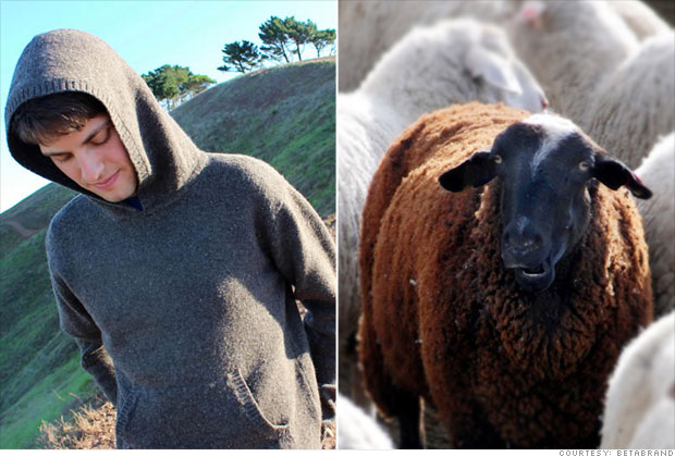 Black sheep wool sweater
