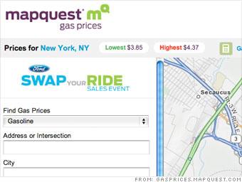 MapQuest gas prices tools