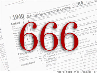 Tax forms contain the 'mark of the beast'