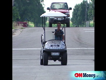 Golf carts take to the road